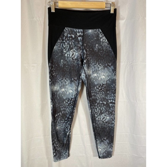 Betsey Johnson Pants - Betsey Johnson Performance Stretch gray black Legging Pants Sz M High Rise Ankle